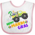 thumbnail image 3 of Inktastic Happy Mardi Gras Monster Truck with Beads Boys or Girls Baby Bib, 3 of 4
