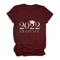 thumbnail image 2 of Pompotops T-Shirt Décontracté à Manches Courtes pour Femmes avec Imprimé Lettre, 2 of 6