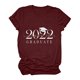 thumbnail image 2 of Camiseta de manga corta con estampado de letras informal para mujer Fridja  hjk2278, 2 of 6