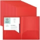 thumbnail image 1 of Carpetas de plástico Gueevin, 24 unidades, con bolsillos para tamaño carta, color rojo, 1 of 6