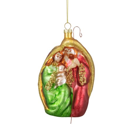 Northlight Holy Family Glass Nativity Christmas Ornament - 6