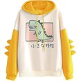 thumbnail image 3 of YUUOKPO Sudadera con capucha de dinosaurio Kawaii Sudadera con capucha linda para adolescentes, 3 of 5
