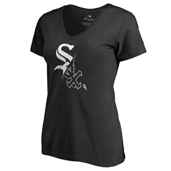 Women's Black Chicago White Sox X-Ray V-Neck T-Shirt