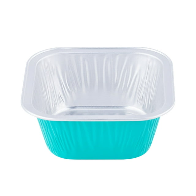 Pompotops Foil Cupcake Cups Square Lid Cupcake Cups, Mini Cupcake Cups Kitchen Baking Cups 100 PCS Clearance