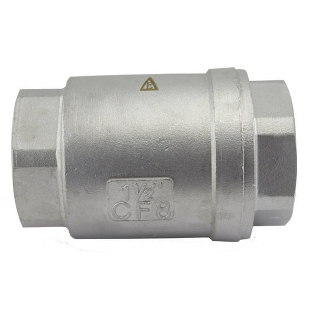 304 Stainless Steel Vertical Check Valve 11/2" NPT Spring Loaded In