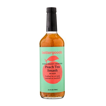 bettergoods Peach Tea Smash Mixer, 25.4 fl oz Glass Bottle, Liquid