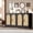 Black, variant on TROPOW Sideboard Buffet Cabinet - Credenza Storage with 2 Rattan Doors and Shelves, Modern Console Table Accent Coffee Bar Cabinet for Living Room, Kitchen, Hallway, Dining Room, Entryway