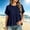 c01Blue, variant on Peplum Tops for Women Solid Color Loose Fitting Tunic Tummy Hiding Babydoll Tops Short Sleeve Blouses Dressy Casual Summer Blue S