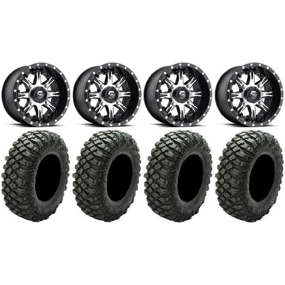 Fuel Nutz Black 14" Wheels 30" Crawler XR Tires Polaris RZR XP 1000 / PRO XP / Ranger XP 900/1000