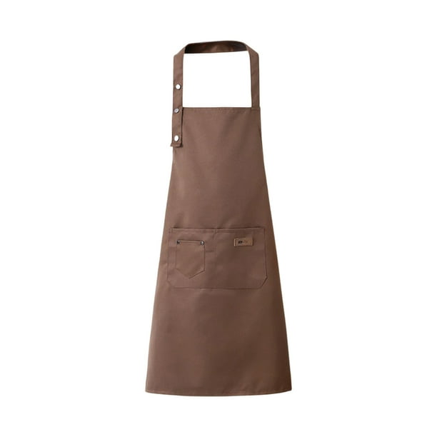 Yhmxh Utensilios de cocina Delantal largo de algodón, impermeable, resistente al aceite, para cocina, repostería, limpieza, con tirantes ajustables, unisex para adultos. Muebles para cocina