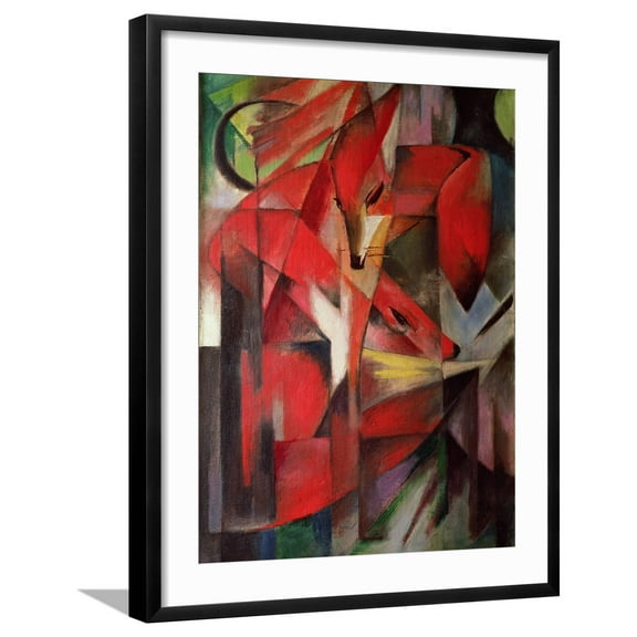 Art.com The Fox, 1913 Giclee Print by Franz Marc, Black Frame Wall Art, 23" x 29"