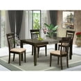 thumbnail image 5 of East West Furniture LYCA5-CAP-W 5 Piece Dining Room Set For 4-Dining Room Table With Leaf and 4 Dining Room Chairs, 5 of 5