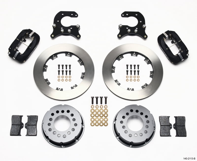 Wilwood Forged Dynalite P/S P-B Kit Drilled-Red New Big Ford 2.50in Offset main image 1