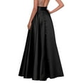 thumbnail image 3 of ZANZEA Womens Skirts Zipper on the Back Elastic Waist Satin Silk Long Skirts, 3 of 3