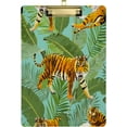thumbnail image 1 of FMSHPON Tiger Green Palm Leaves Tropical Clipboard Hardboard Wood Nursing Clip Board and Pull for Standard A4 Letter 13x9 inches, 1 of 8