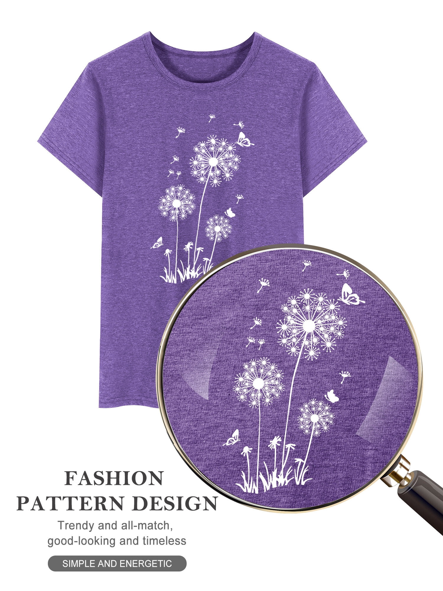 ZXSXSY Women's Floral Print Graphic Tee Crew Neck Short Sleeve T