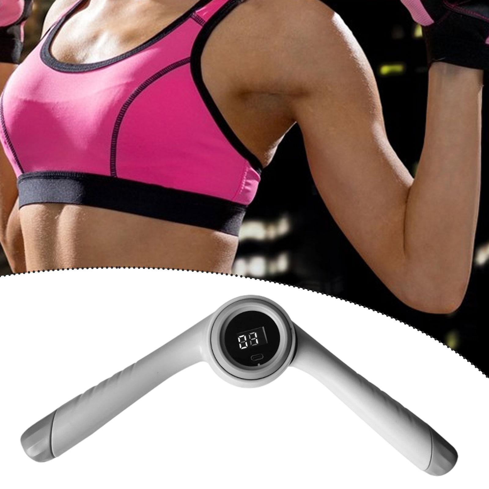 Dualoai Hand Grip Strengthener Forearm Strengthener Power Bar Built in Counter Arm Train Gray