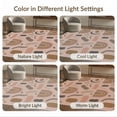 thumbnail image 6 of ODIKA 4'x6' Blush Pink Rainbow Abstract Geometric Washable Area Rug Contemporary Bohemian Style With Curved Arches Shapes Diamond Non-Slip, Chair-Friendly, Flatwoven for Home Office, Under Desk, 6 of 6