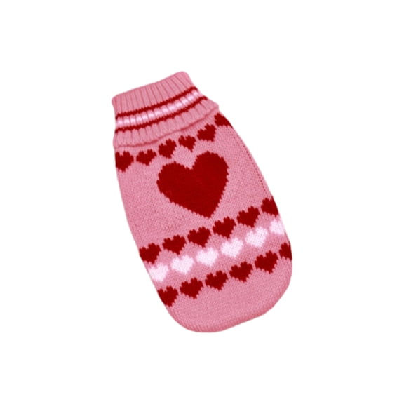 Dog Knitted Sweater Dog Heart Sweater Puppy Sweater Warm Soft Pet Holiday Clothes for Small Cats and Dogs