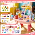 thumbnail image 3 of Artmeer Toddler Sand and Water Table with Electric Pump Faucet, Play Sink with Running Water, Kitchen Faucet Toy, Fishing Toys, Ages 3 +, Pink, 3 of 8