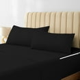 thumbnail image 2 of 5 Piece Sheet has Zippers Sheet Set, California King Size 10 Inch Deep Pocket, 800 TC, Stripe Black Color., 2 of 9