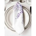 thumbnail image 2 of Cloth Napkins Set of 6 - 20x20 Inches, Purple Eucalyptus Leaves Washable Reusable Table Napkins, Spring Floral Summer Botanical Soft & Absortbent Dining Napkin for Party Wedding Hotel Restaurant, 2 of 8