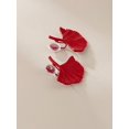 thumbnail image 4 of 1pair Fashionable Red Maple Leaf Shaped Clip-On Earrings, Suitable For Girls Without Ear Piercings, 4 of 5