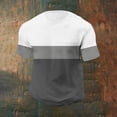 thumbnail image 5 of XUNKUSGA T Shirts for Man Casual Waffle Knit Crewneck Short Sleeve Tee Shirts Mens Fashion Color Block Summer Tops Basic Slim Fit Muscle Tee Shirts S-5XL Gray, 5 of 7