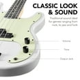 thumbnail image 6 of Best Choice Products Full Size Beginner 4-String Electric Guitar Bass Guitar w/ Padded Case - White/Mint, 6 of 8