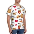 thumbnail image 2 of Bixox Men's Fast Food Printed Short Sleeve Skinny Athletic T-Shirt, 2 of 6