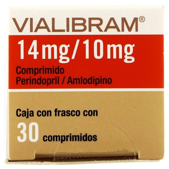 Vialibram Perindopril, amlodipino caja con 30 comprimidos de 14mg/10mg