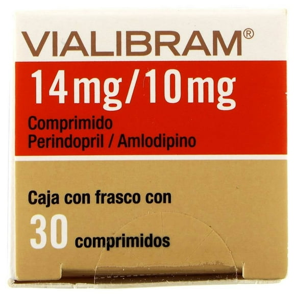 Vialibram Perindopril, amlodipino caja con 30 comprimidos de 14mg/10mg