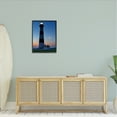 thumbnail image 2 of Stupell Blue Moonlit Lighthouse Coast Landscape Photography Black Framed Art Print Wall Art, 2 of 8