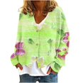 thumbnail image 2 of Puntoco Chaqueta Informal Con Botones Y Estampado De Moda Para Mujer, 2 of 5