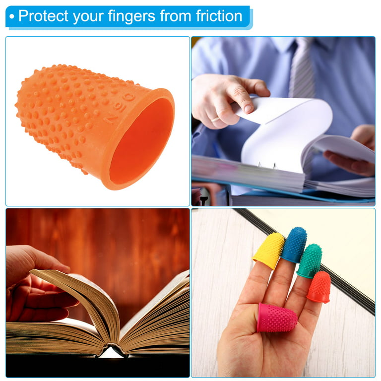 4/8PCS Rubber Fingers Tip Fingers Covers Rubber Finger Pads Grips