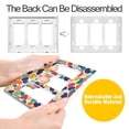 thumbnail image 4 of Yayeee Rocker Switch Wall Plate 2-Gang 4.7"x4.6" Home Decorative Outlet Cover, Colorful Clover Pattern, 4 of 6