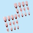 thumbnail image 2 of Press on Nails Blruyci Almond Medium Red French 24 unidades, 2 of 7