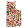 thumbnail image 2 of Dogs with Flowers Toddler Nap Mats for Kids Preschool,Sleeping Mat Bag or Kids,Toddler Sleeping Bag,Toddler Nap Mat or Daycare, 2 of 6