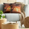 thumbnail image 5 of Ambesonne Tropical Throw Pillow Cover 2 Pack, Twilight Coconut Palms, 18", Coral Orange Brown, 5 of 7
