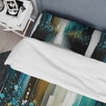 thumbnail image 4 of Designart "Black and Green Geometric Composition II" Animals Bedding Covert Set - Abstract Geometric Black Abstract Bed Set With 1 Sham, 4 of 6