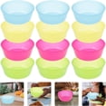 thumbnail image 1 of HLONK 12 Pcs Kids Plastic Bowls Happon14 oz Small Cereal Bowls  Toddler Snack Bowls for Children Dish Cereal Soup Snack  4 Colors, 1 of 6