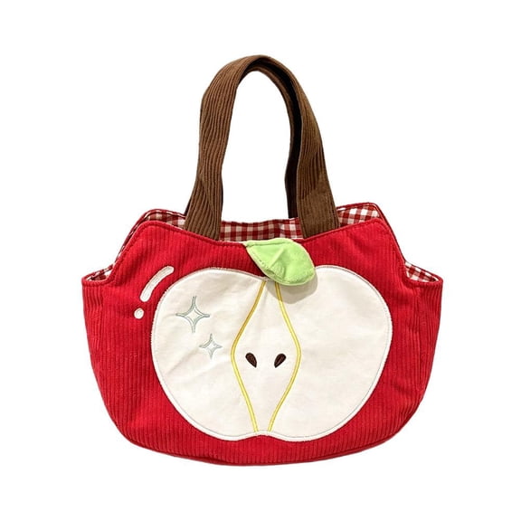Large Capacity Corduroy Handbag Red
