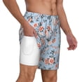 thumbnail image 3 of Balery Rose Flowers Mens Swim Trunks Swim Shorts for Men Quick Dry Inseam Beach Shorts with Compression Liner Pocket-Medium, 3 of 9