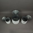thumbnail image 4 of Vintage White Farmhouse Style Galvanized Decorative Tin Silo Canister Set of 3, 4 of 5