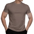 thumbnail image 3 of Wlynlyn T-Shirt for Men Casual Crewneck Athletic Running Tee Shirts Solid Color Stretch Workout Summer Tops, 3 of 6