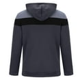 thumbnail image 3 of Mens Zip Up Hoodies Color Block Sweatshirts Sportswear Hoodie Spring Fall Cardigan Jackets Long Sleeve Tops Casual Hooded Jacket Pockets Drawstring Hoody Outwear for Sports Running, 3 of 7