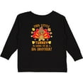 thumbnail image 3 of Inktastic This Little Turkey is Going to Be a Big Brother with Orange Text Boys Long Sleeve Toddler T-Shirt, 3 of 5