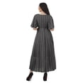 thumbnail image 3 of Moomaya Tunique à Manches Courtes Robes de Cocktail pour Femmes Robe en Coton Slub Imprimée, 3 of 4