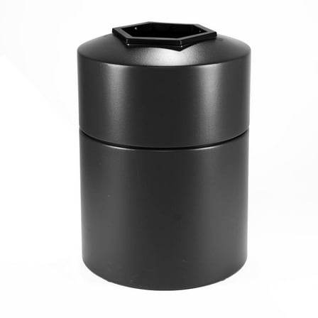 Commercial Zone 730101 Round Open-Top 45 Gallon Waste Trash Container Bin, Black