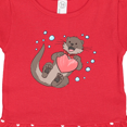 thumbnail image 3 of Inktastic Cute Smiling Valentine's Day Otter with Heart Gift Baby Girl Dress, 3 of 4